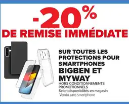 Carrefour SUR TOUTES LES PROTECTIONS POUR SMARTPHONES BIGBEN ET MYWAY offre