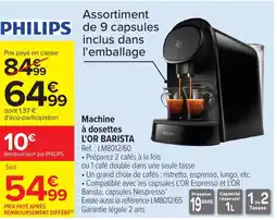 Carrefour Machine à dosettes l'or barista offre