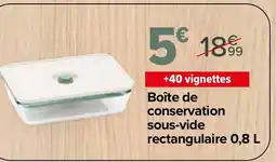Carrefour Boîte de conservation sous-vide rectangulaire offre