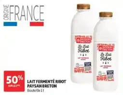 Auchan Lait fermenté ribot paysan breton offre