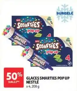 Auchan Glaces smarties pop up nestlé offre