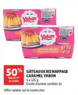Auchan Gateau de riz nappage caramel yabon offre