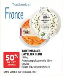 Auchan Tartinables l'atelier blini offre