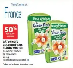 Auchan Båtonnets le coeur frais fleury michon offre