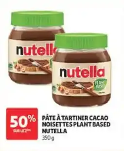 Auchan Pate a tartiner cacao noisettes plant based nutella offre