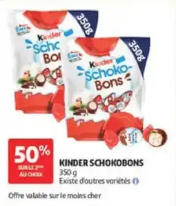 Auchan Kinder schokobons offre