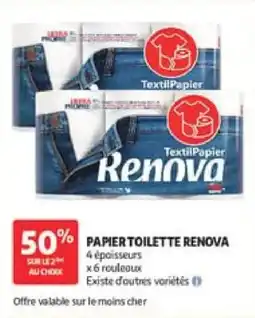 Auchan Papier toilette renova offre