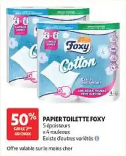 Auchan Papier toilette foxy offre