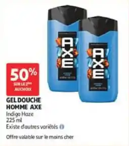 Auchan Gel douche homme axe offre