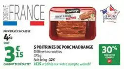 Auchan 5 poitrines de porc madrange offre
