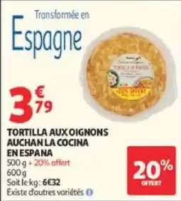 Auchan Tortilla auxoignons auchan la cocina en espana offre