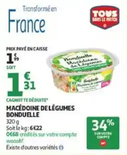 Auchan Macédoine de légumes bonduelle offre