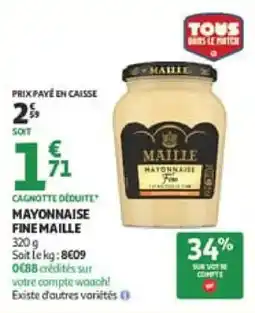 Auchan Mayonnaise fine maille offre