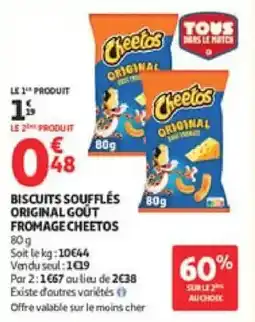 Auchan Biscuits soufflés original goût fromage cheetos offre