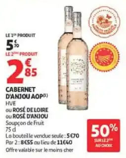 Auchan Cabernet d'anjou aop offre