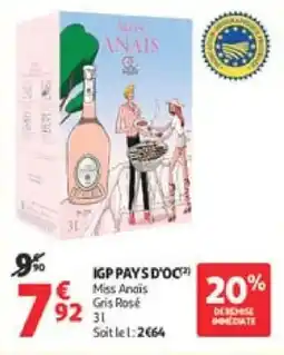 Auchan Igp pays d'oc offre
