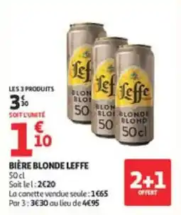 Auchan Bière blonde leffe offre