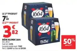 Auchan Bière blonde 1664 offre