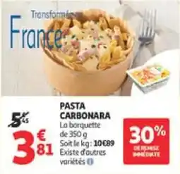 Auchan Pasta carbonara offre