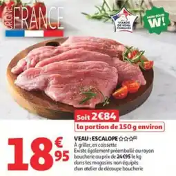 Auchan Veau escalope offre