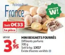 Auchan Mini beignets fourrés offre