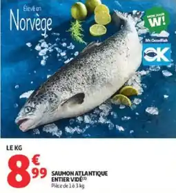 Auchan Saumon atlantique entier vidé offre