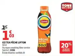 Auchan Ice tea pêche lipton offre