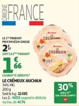 Auchan Le crémeux auchan offre
