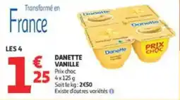 Auchan Danette vanille offre