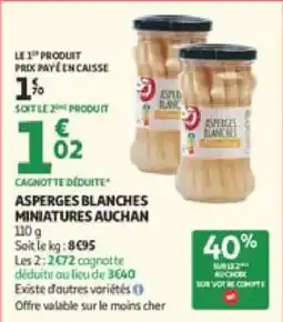 Auchan Asperges blanches miniatures auchan offre