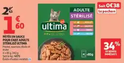 Auchan Patée en sauce pour chat adulte sterilisé ultima offre