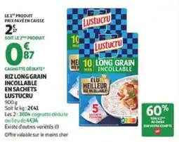 Auchan Riz long grain incollable en sachets lustucru offre