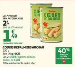 Auchan Coeurs de palmiers auchan offre
