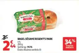 Auchan Bagel sésame regent's park offre