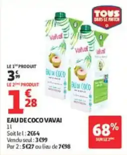 Auchan Eau de coco vavai offre
