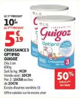 Auchan Croissance 3 optipro guigoz offre