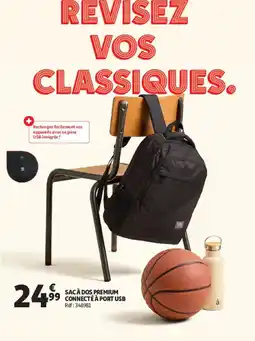 Auchan SAC À DOS PREMIUM 99 CONNECTÉ AÀ PORT USB offre