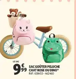 Auchan SAC GOÛTER PELUCHE CHAT ROSE OU DINO offre