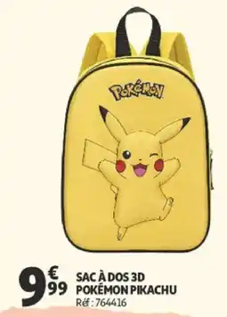 Auchan SAC À DOS 3D POKÉMON PIKACHU offre