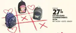 Auchan LES SACS À DOS 2 COMPARTIMENTS offre