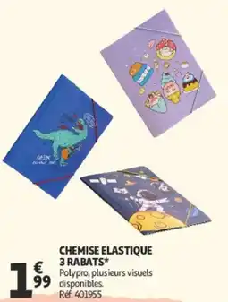Auchan CHEMISE ELASTIQUE 3 RABATS offre