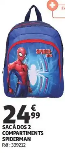 Auchan SAC À DOS 2 COMPARTIMENTS SPIDERMAN offre