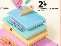 Auchan CARNET A5 COLOR LIFE offre