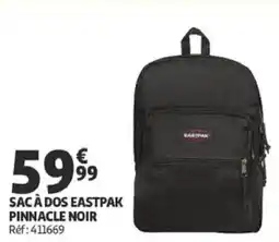 Auchan SAC À DOS EASTPAK PINNACLE NOIR offre