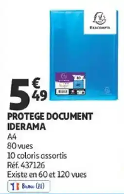 Auchan PROTEGE DOCUMENT IDERAMA offre