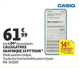 Auchan CALCULATRICE GRAPHIQUE 35 PYTHON offre