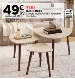 Centrakor TABLES MILÉO offre