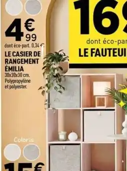 Centrakor LE CASIER DE RANGEMENT ÉMILIA offre