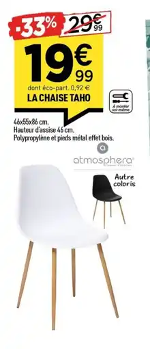 Centrakor LA CHAISE TAHO offre