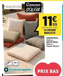 Centrakor LE COUSSIN BOUCLETTE offre